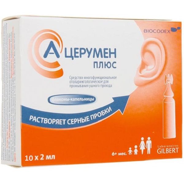 Средство многофункциональное отоларингологическое для промывания ушного прохода A-Cerumen Нео Плюс, 2 мл 10 шт