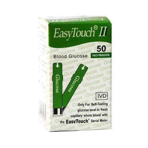 Тест-полоски для измерения уровня глюкозы Easy Touch, 50 шт