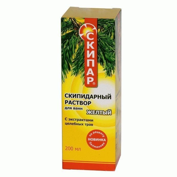 Раствор желтый набор терапевтический для ванн Скипар, 200 мл