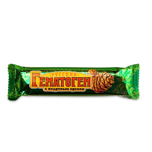 Гематоген "Русский" с кедровым орехом, 40 г.