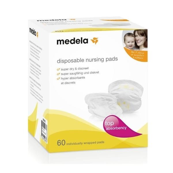 Прокладки грудные впитывающие одноразовые Medela, 60 шт