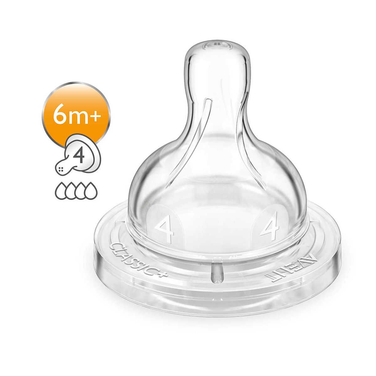 Соска с быстрым потоком от 6 месяцев Philips Avent, 2 шт