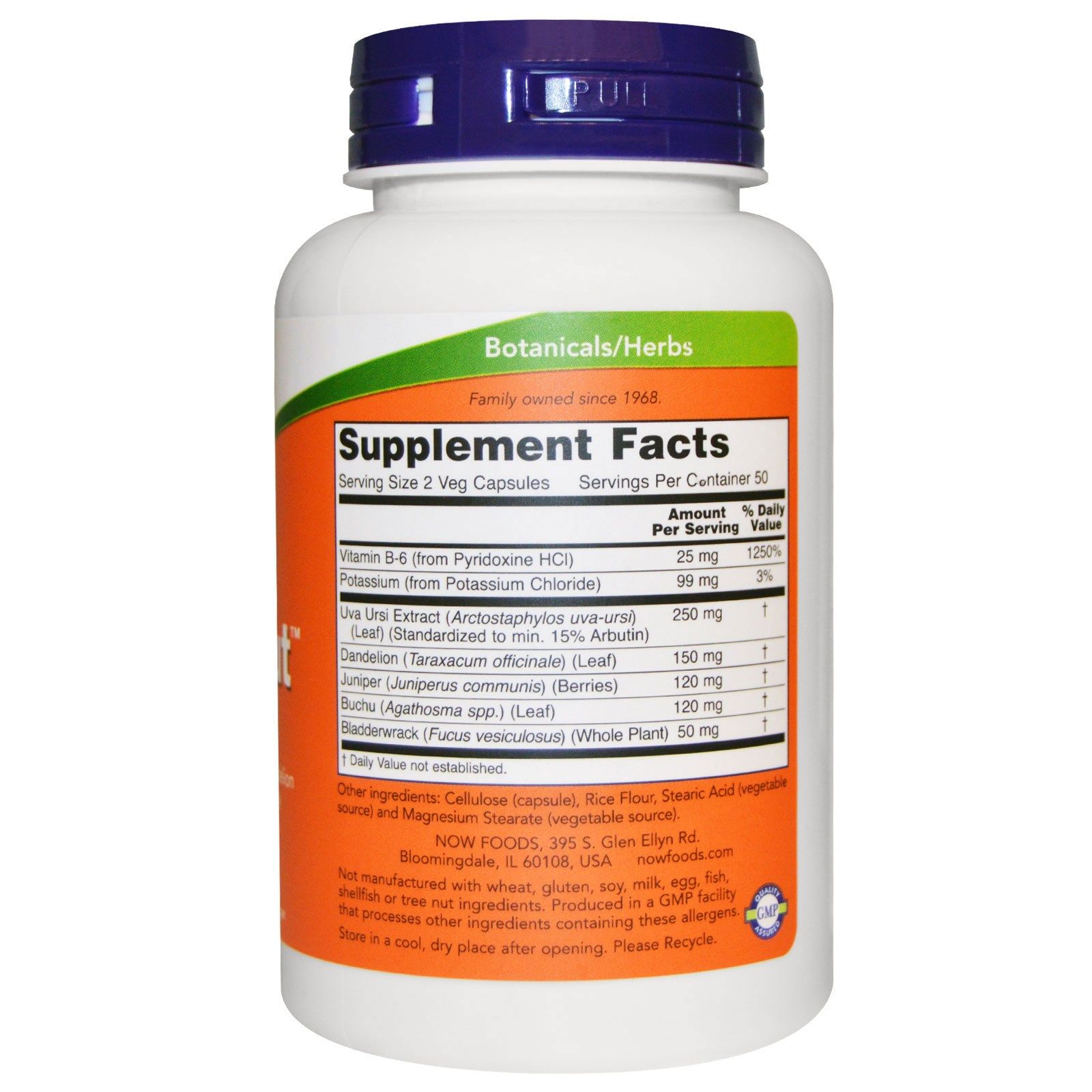Water Out  Здоровье мочеполового тракта Now Foods, 100 капсул