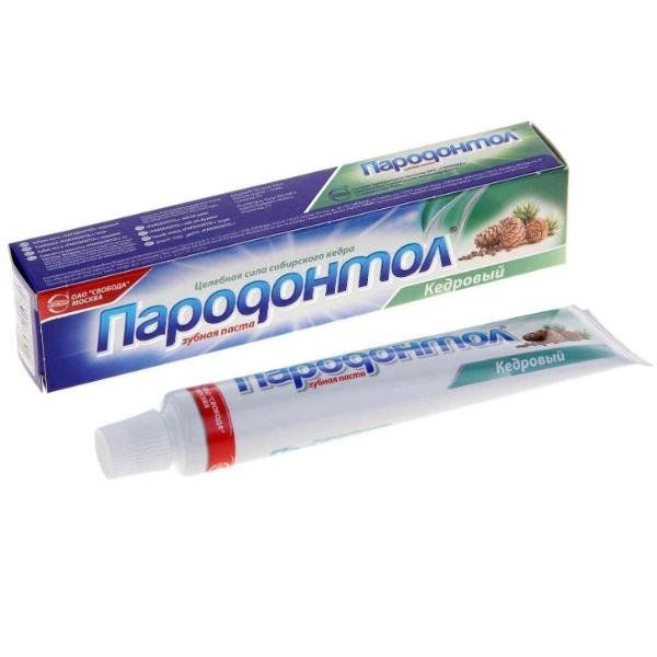 Зубная паста Пародонтол Кедровый для ухода за чувствительными деснами, 63 г