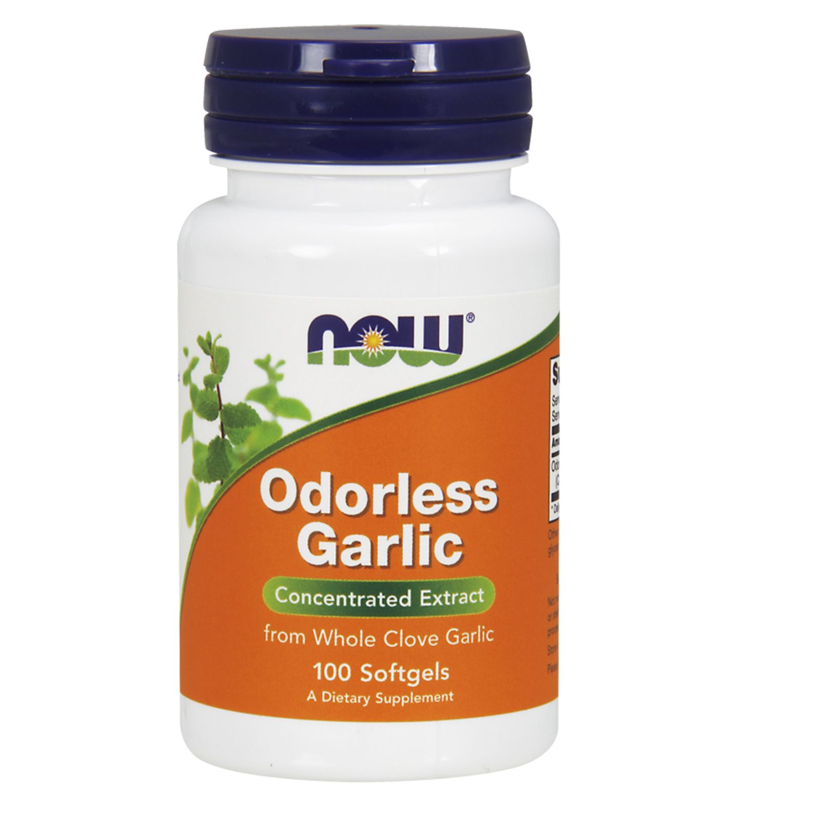 Odorlees Garlic, Экстракт Чеснока, Бактерицидное действие, Now Foods, 100 капсул