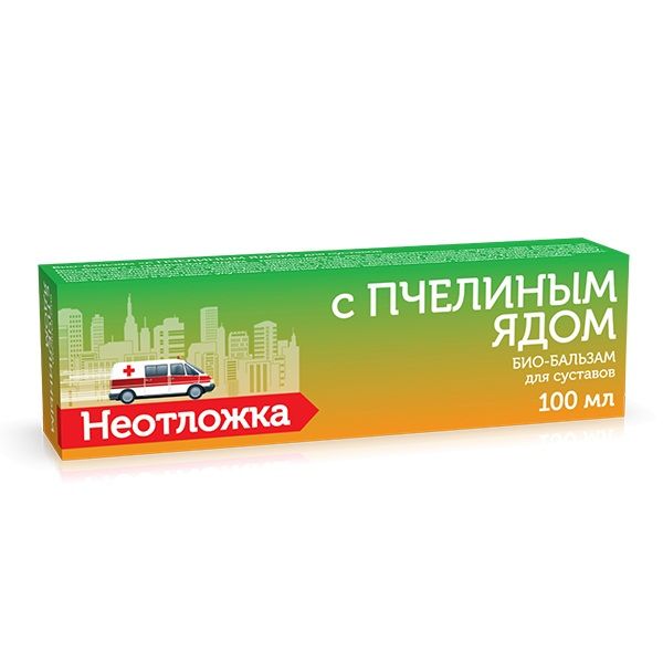 Био-бальзам для суставов Неотложка с пчелиным ядом, 100 мл