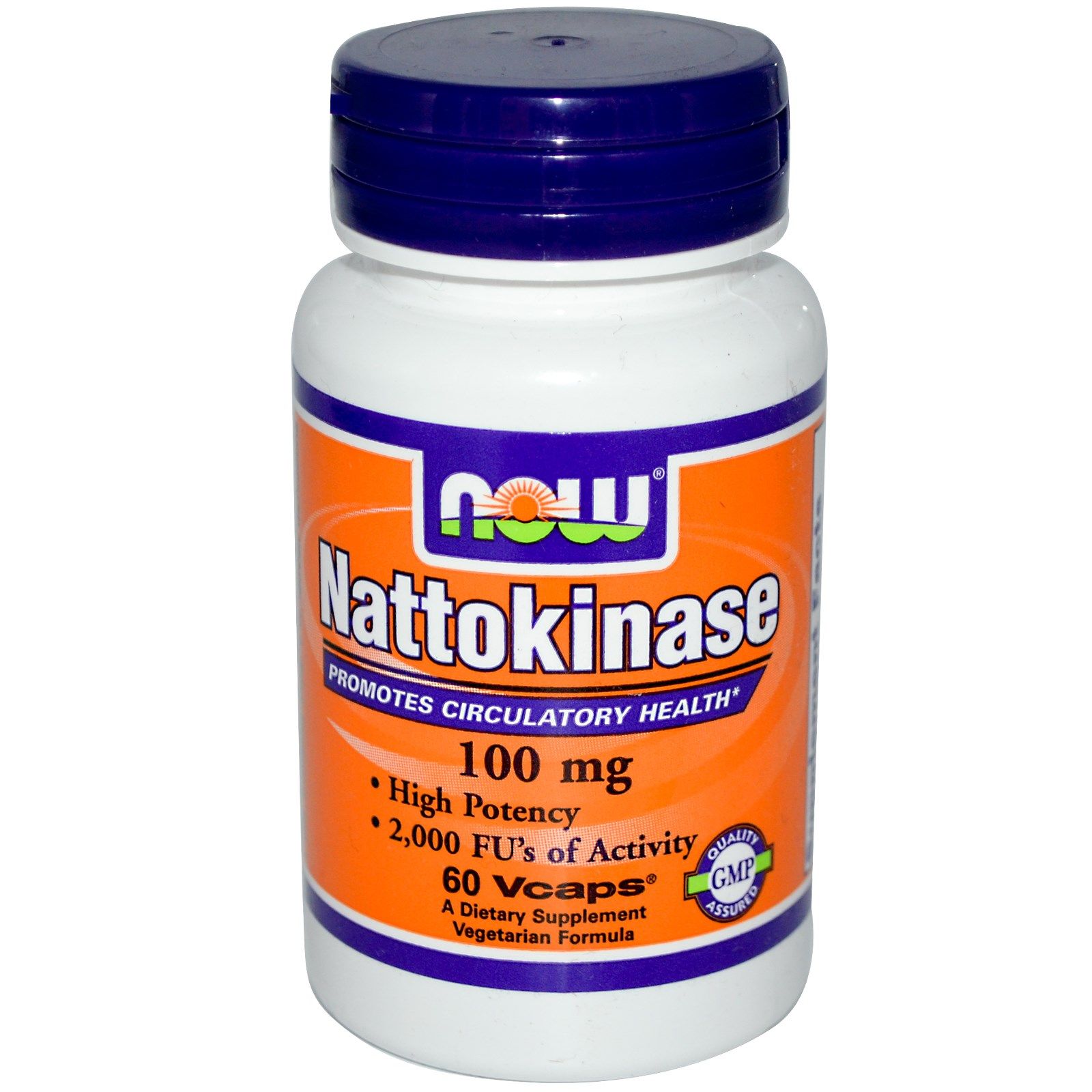 Nattokinase, Профилактика сердечно-сосудистых заболеваний, Now Foods, 100 мг, 60 капсул