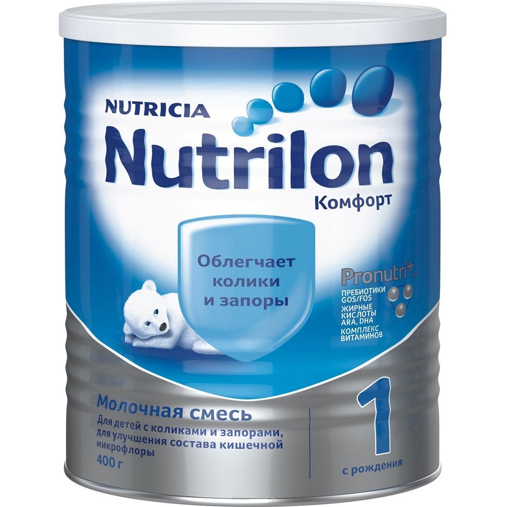 Сухая молочная смесь Nutrilon Комфорт 1 для облегчения колик и запоров, 400 г