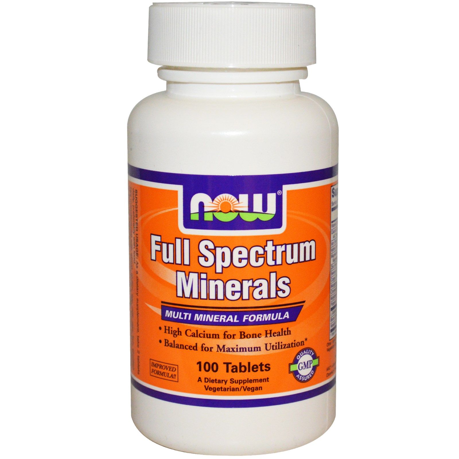 Нау Фудс Фул Спектрум Минералс Полный комплекс минералов Full Spektrum Minerals Now Foods, 100 таблеток