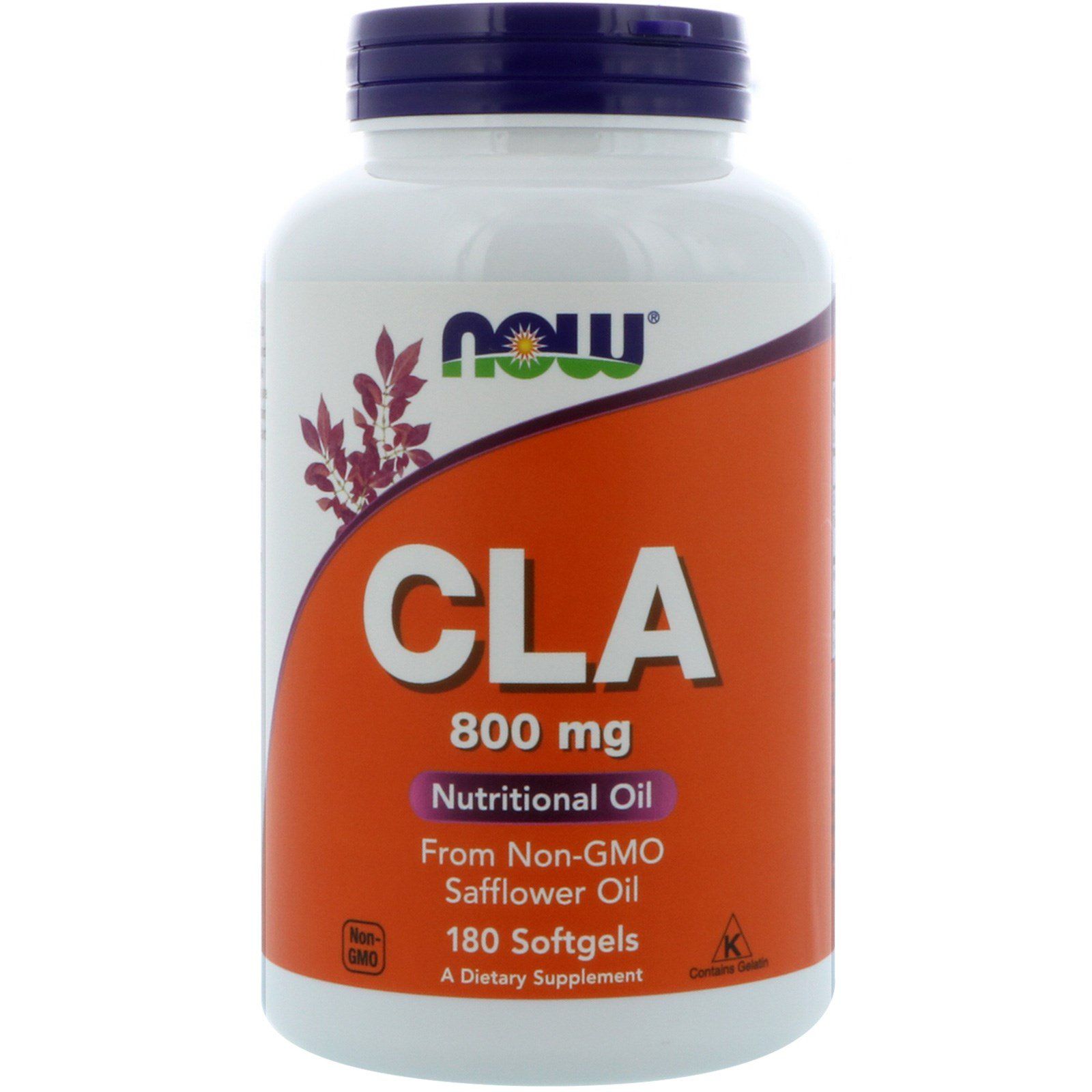 КЛК CLA Коньюгированная линолевая кислота Now Foods 800 мг, 180 мягких капсул