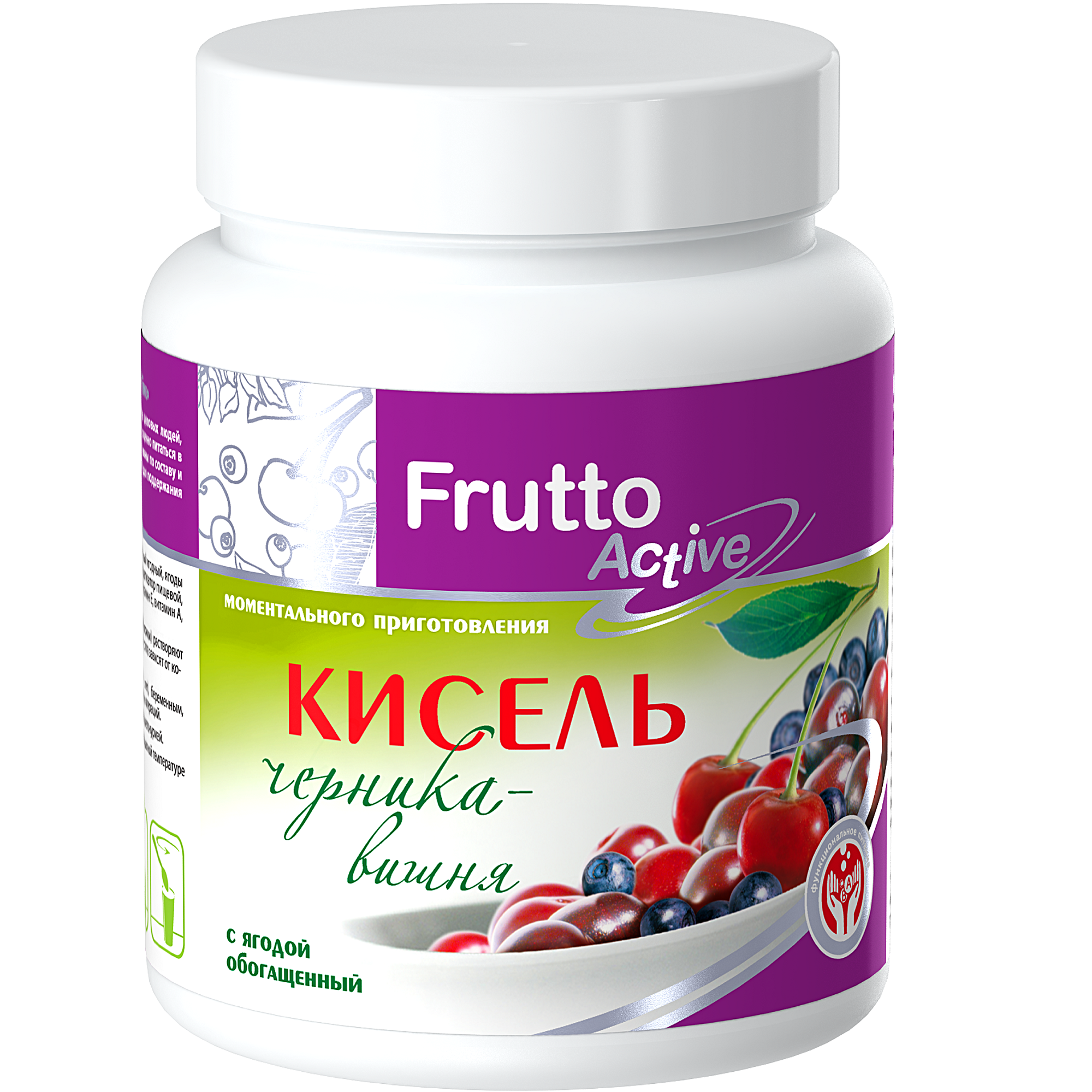 Кисель Черника-Вишня с витаминами, рутином и L-таурином Frutto Active Арт Лайф, 300 г