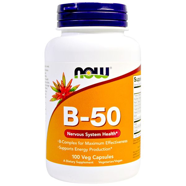 B-50 Complex, В-50 Комплекс, Now Foods, 100 капсул