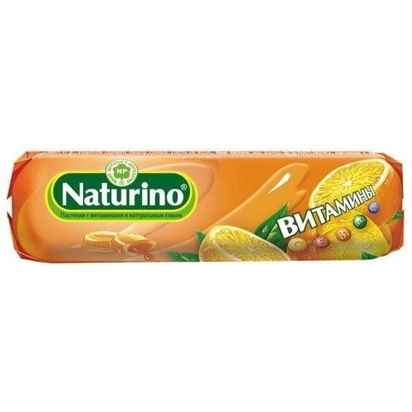 Пастилки с витаминами и натуральным соком апельсина Naturino, 8 шт